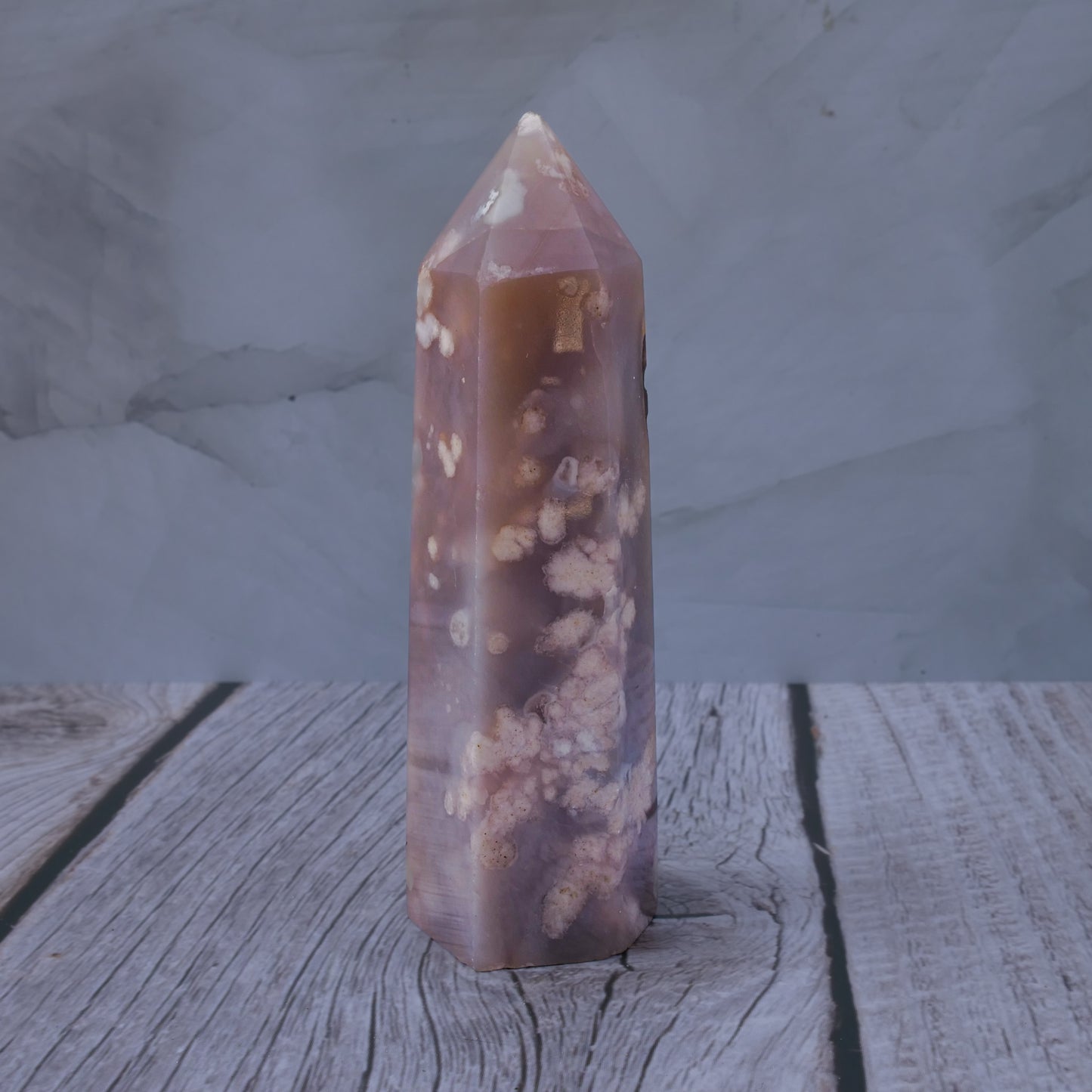 Flower Agate Tower (4in)