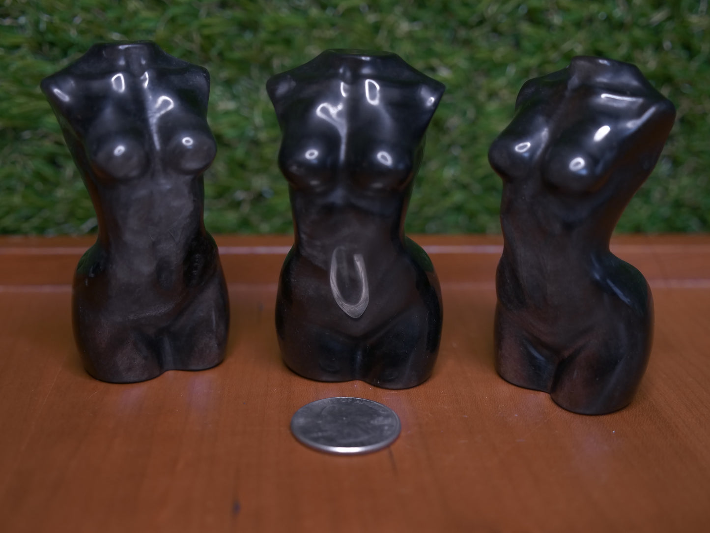 Silver Sheen Obsidian Goddess Body